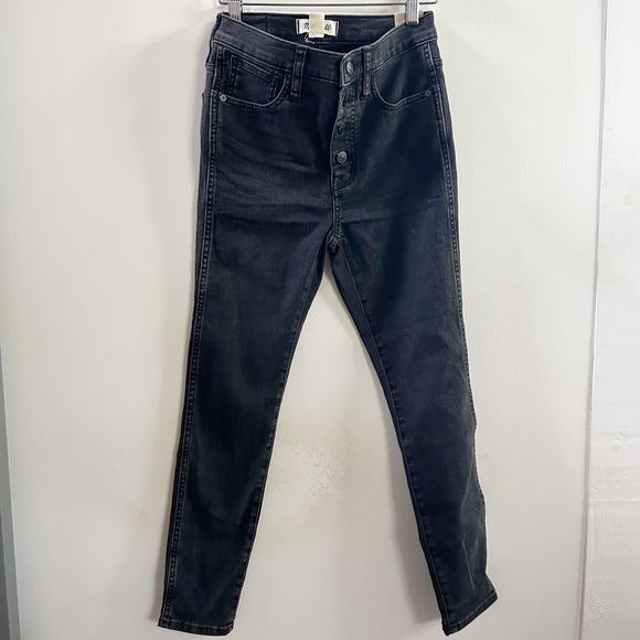 Madewell 10” high rise skinny button fly jeans 26 petite - Picture 2 of 6